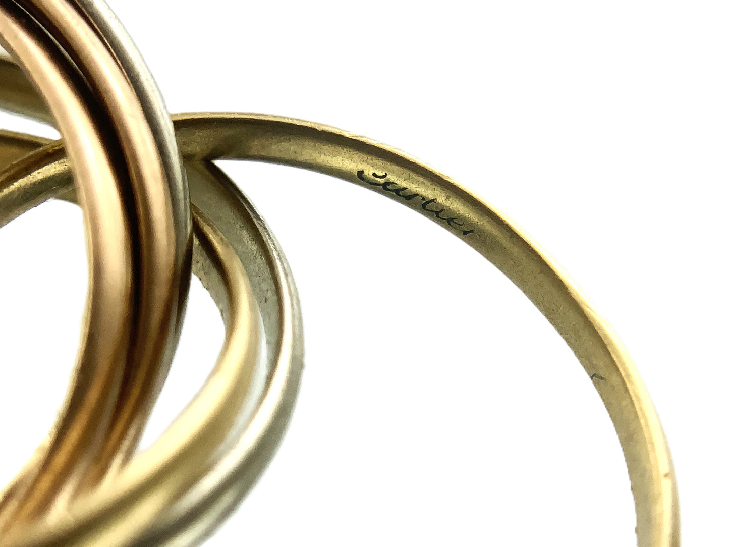 18K Yellow Gold Cartier Band Signed Size 3.25 Ring AU396