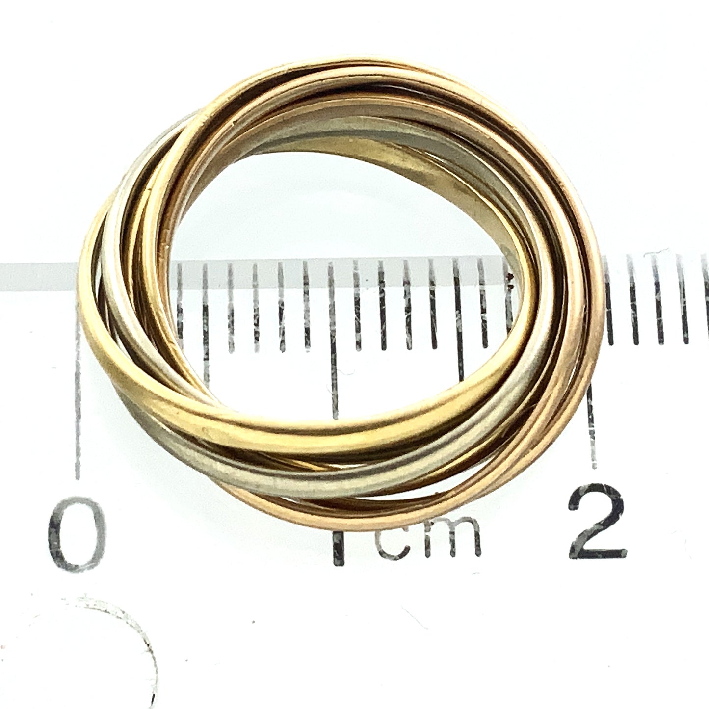 18K Yellow Gold Cartier Band Signed Size 3.25 Ring AU396