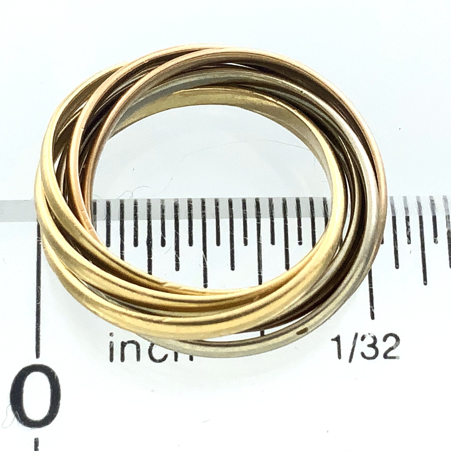18K Yellow Gold Cartier Band Signed Size 3.25 Ring AU396