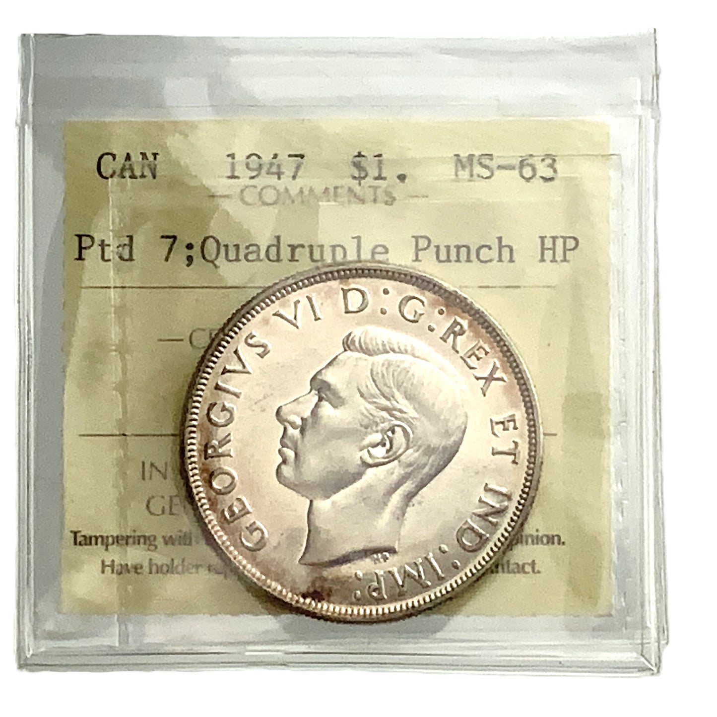 .600 ozt 1947 Canada MS-63 Silver $1