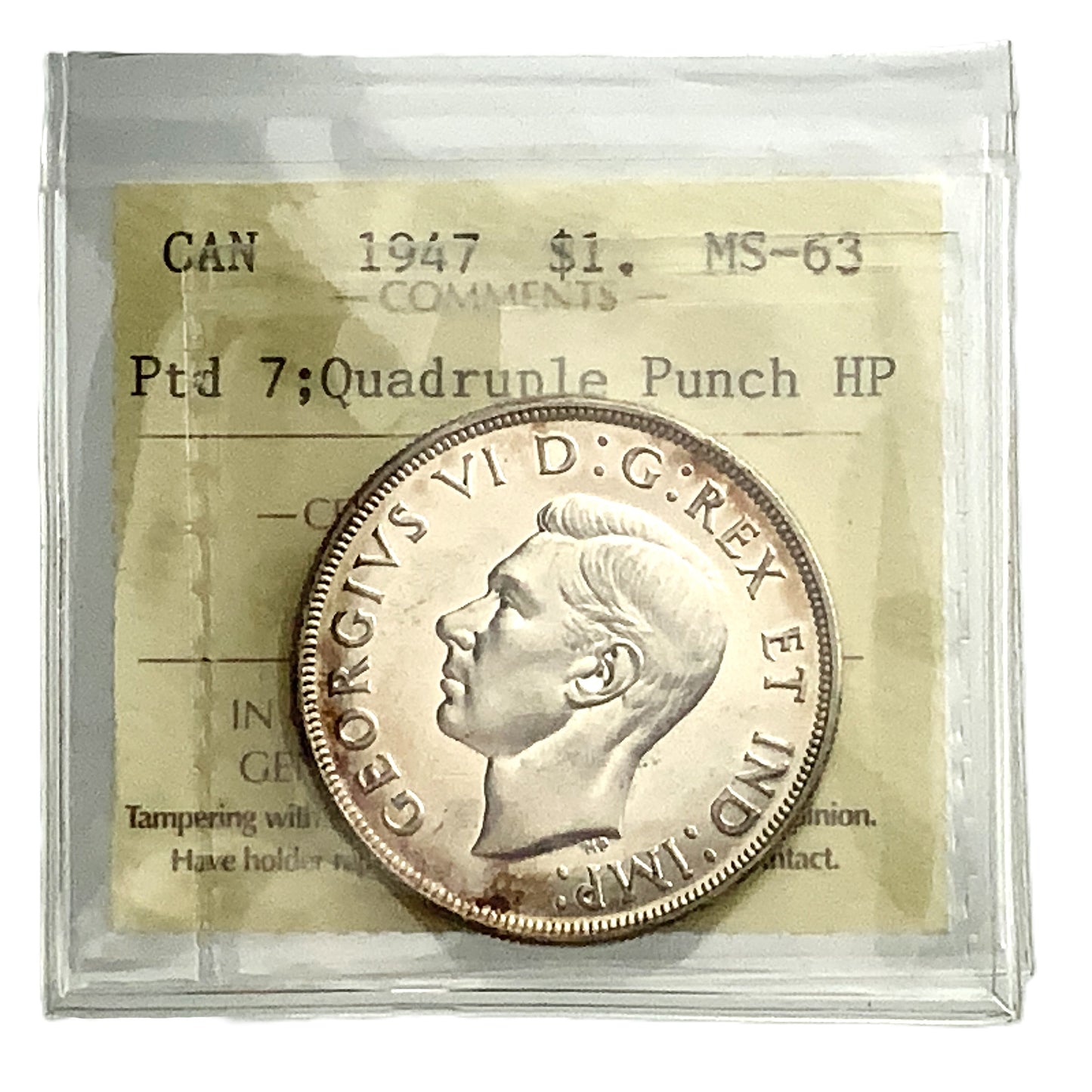 .600 ozt 1947 Canada MS-63 Silver $1