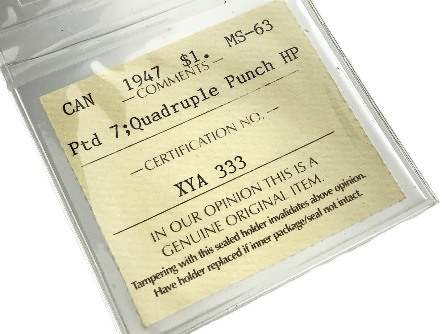 .600 ozt 1947 Canada MS-63 Silver $1