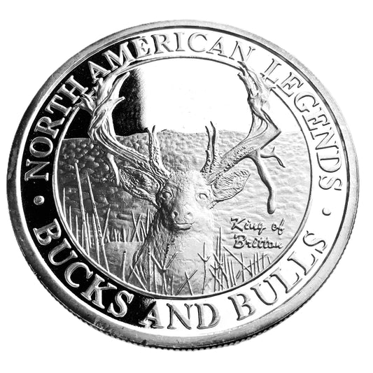 1 ozt North American Legends Bucks Bulls 999 Silver