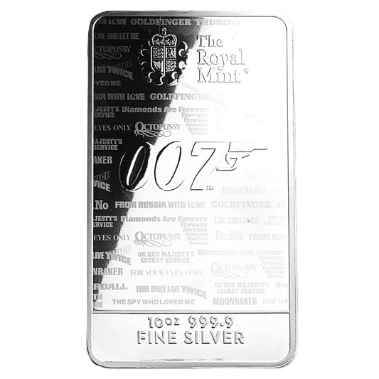 10 ozt Royal Mint James Bond 007 999 Bar