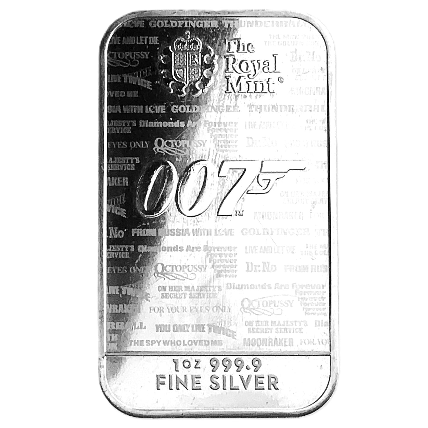 1 ozt Royal Mint James Bond 007 999 Bar