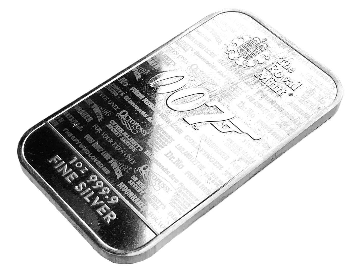 1 ozt Royal Mint James Bond 007 999 Bar