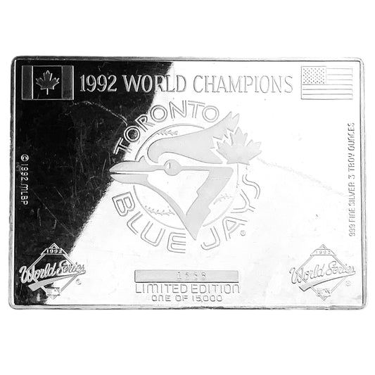3 ozt Toronto Blue Jays Skydome 999 Silver Bar