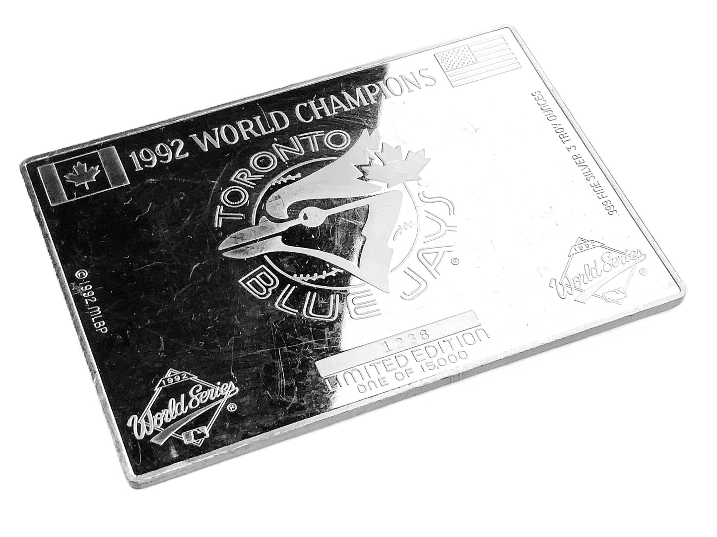 3 ozt Toronto Blue Jays Skydome 999 Silver Bar