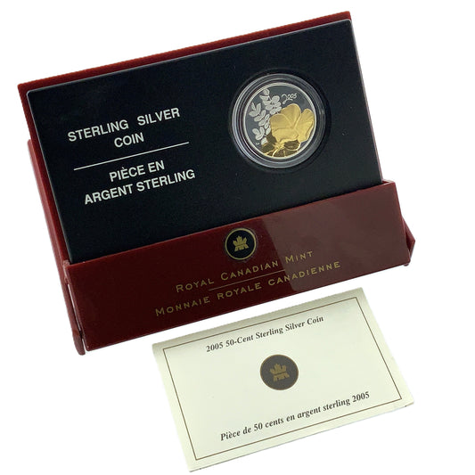 .277 ozt Golden Rose Flower Silver 50¢
