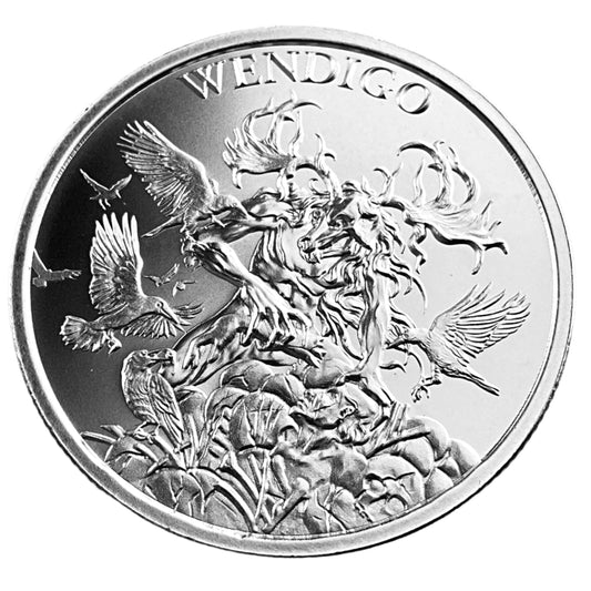 1 ozt Wendigo 999 Silver Round