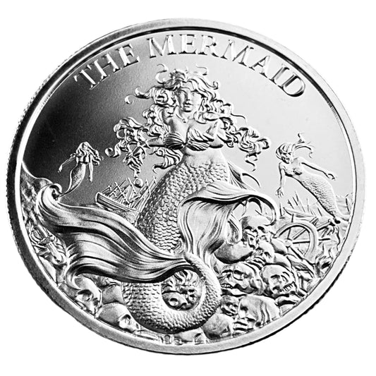 1 ozt The Mermaid 999 Silver Round