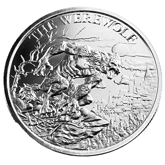 1 ozt The Werewolf 999 Silver Round