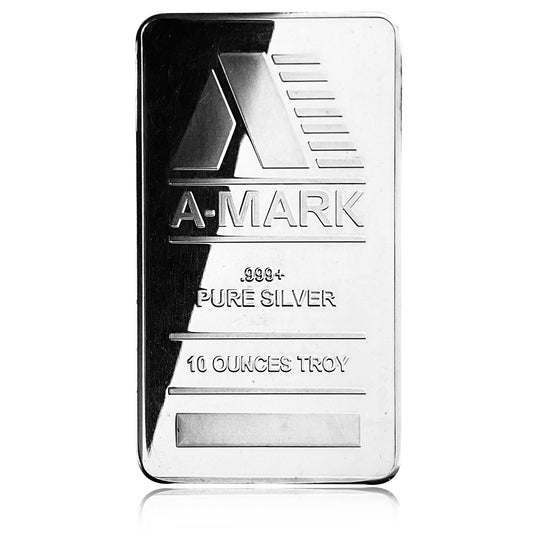 10 ozt A-Mark 999 Fine Silver Bar