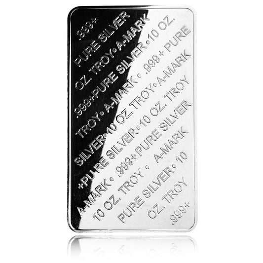 10 ozt A-Mark 999 Fine Silver Bar