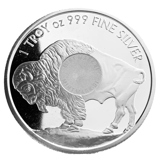 1 ozt Indian Buffalo 999 Silver Round
