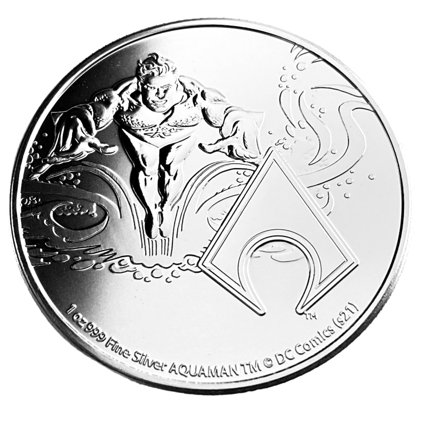 1 ozt Aquaman DC Comics 999 Silver $2