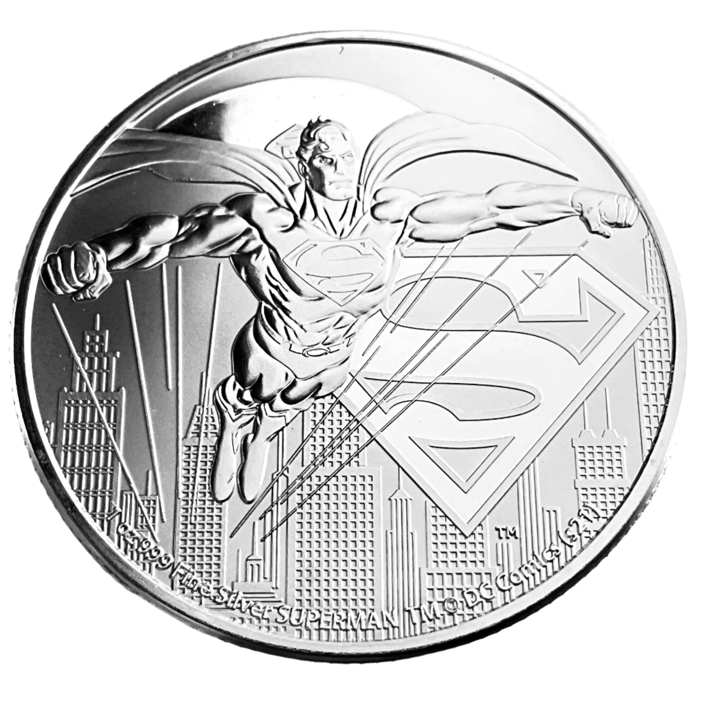 1 ozt Superman DC Comics 999 Silver $2 Coin