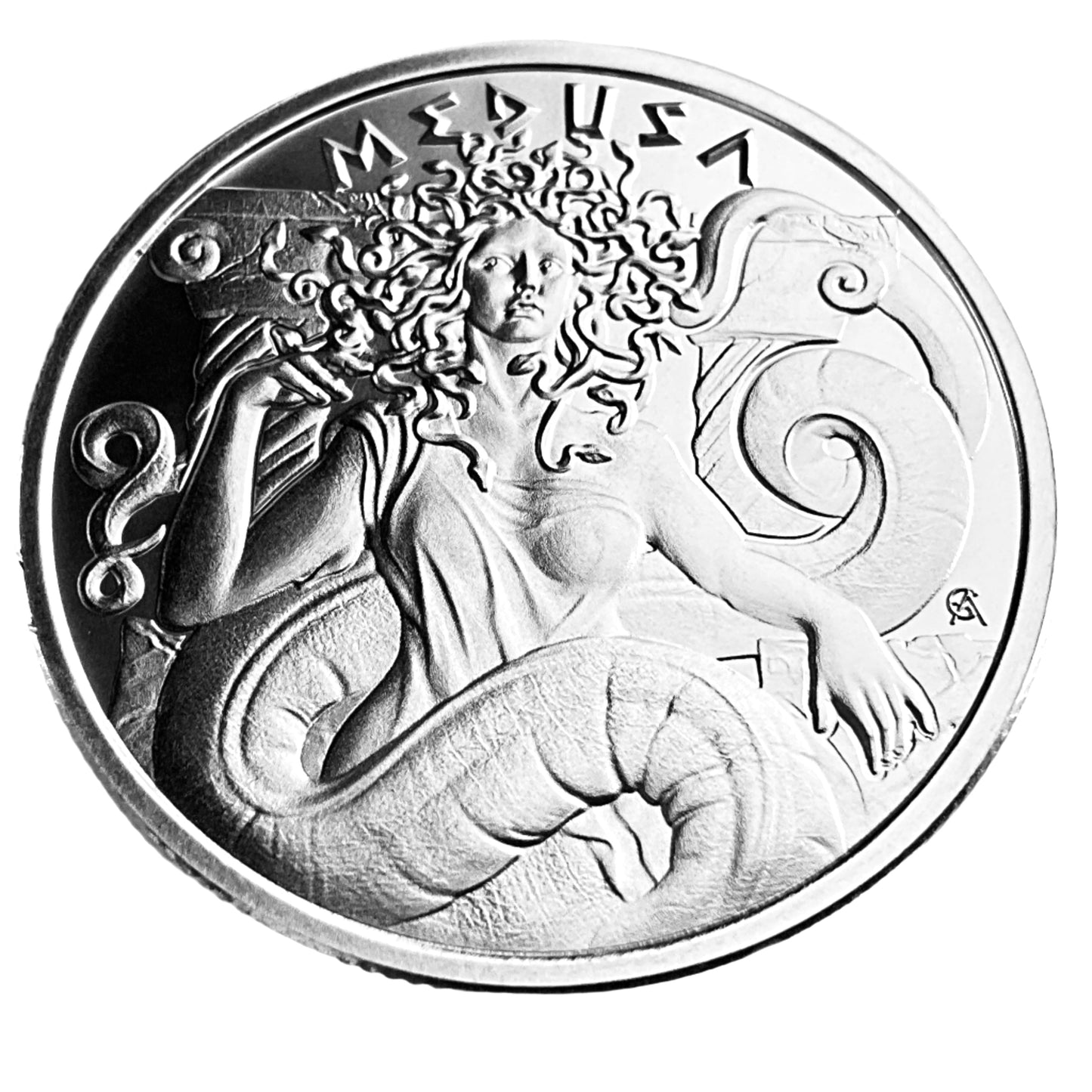 1 ozt Medusa 999 Silver Round