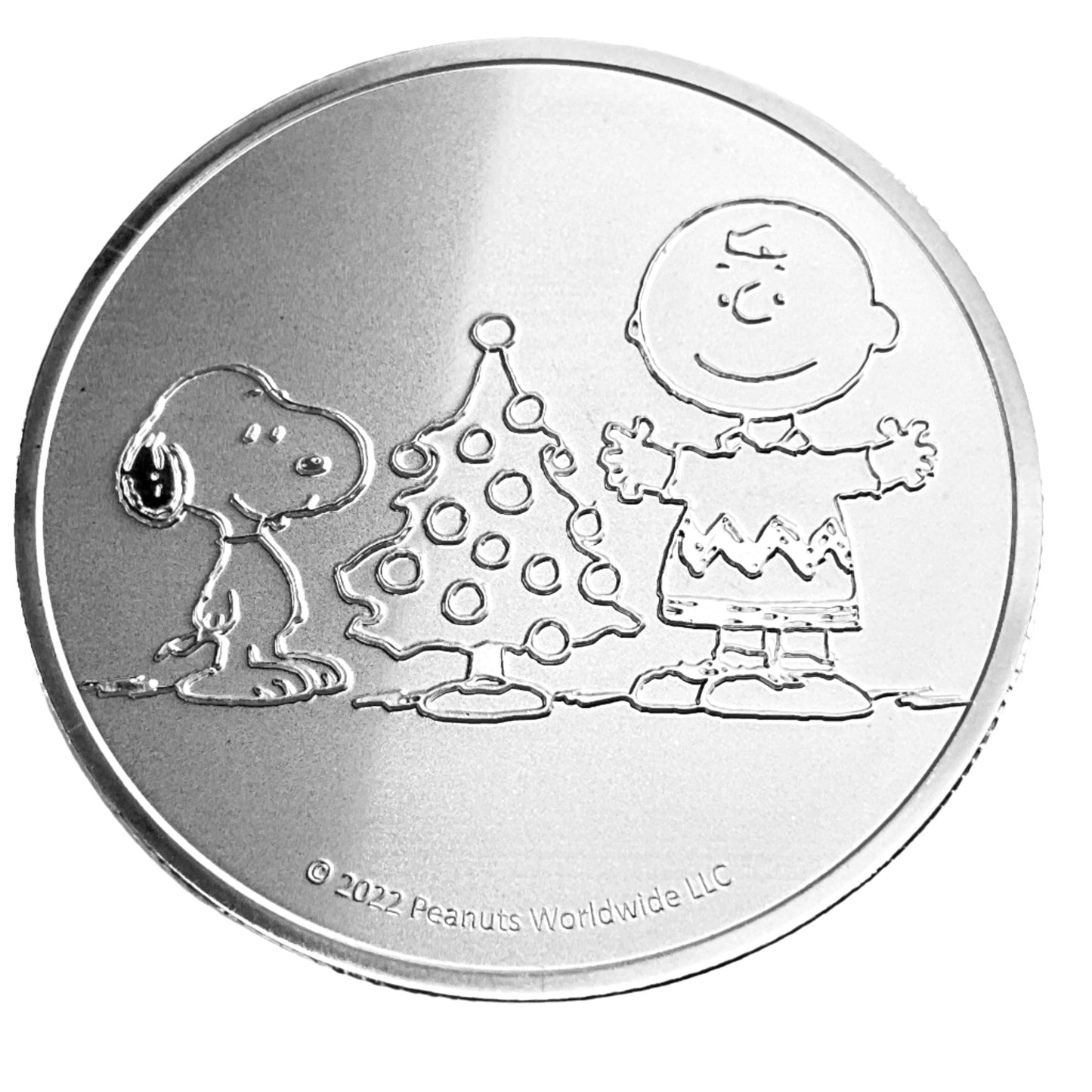 1 ozt Charlie Brown Snoopy 999 Silver Round