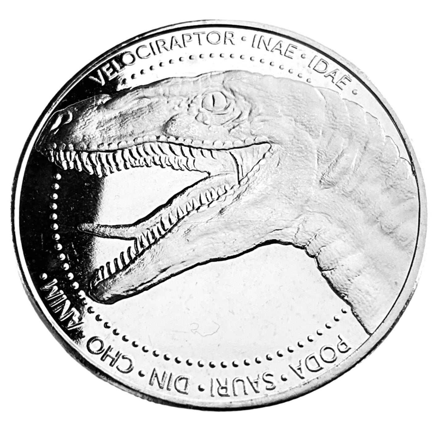 1 ozt Velociraptor 999 Silver Round