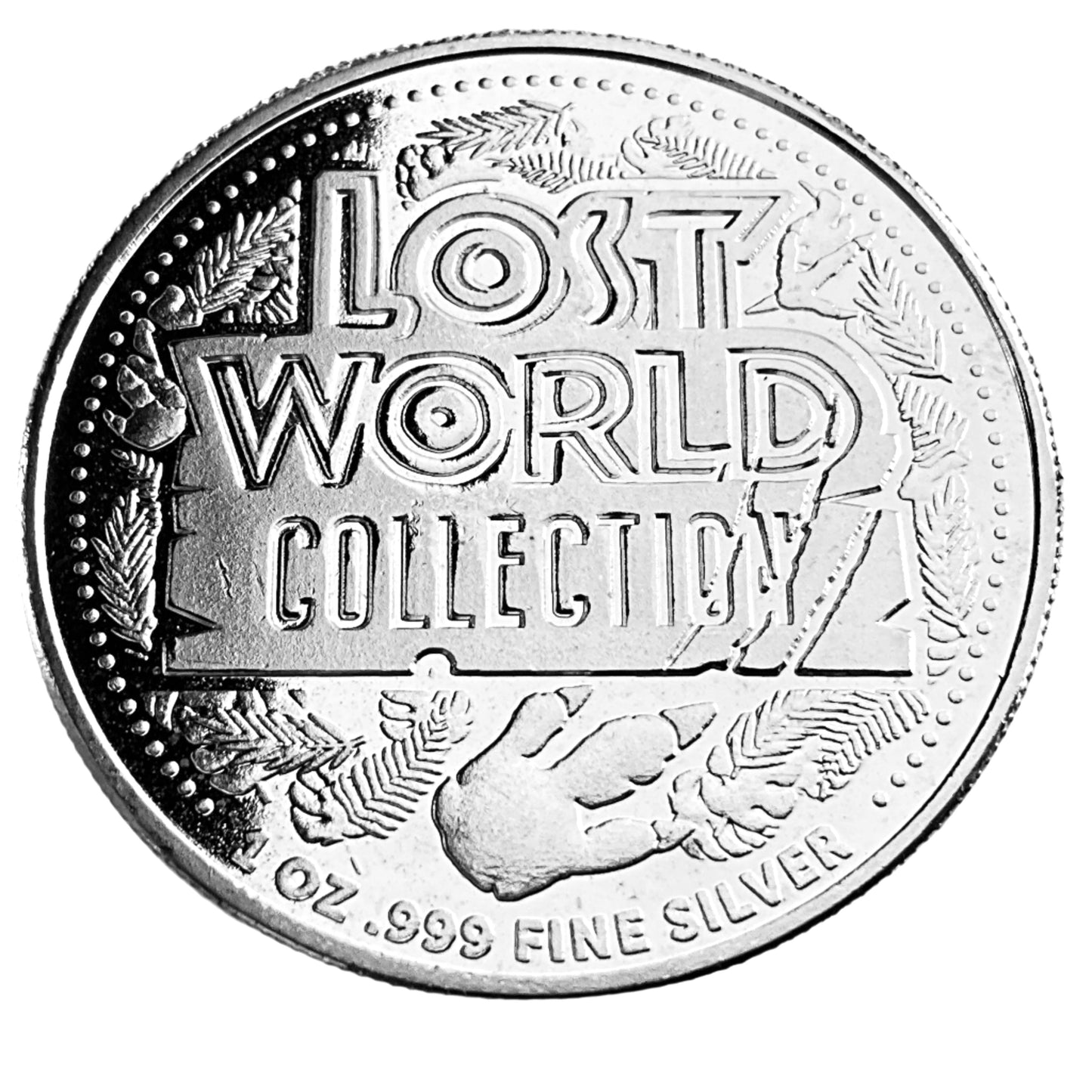 1 ozt Velociraptor 999 Silver Round