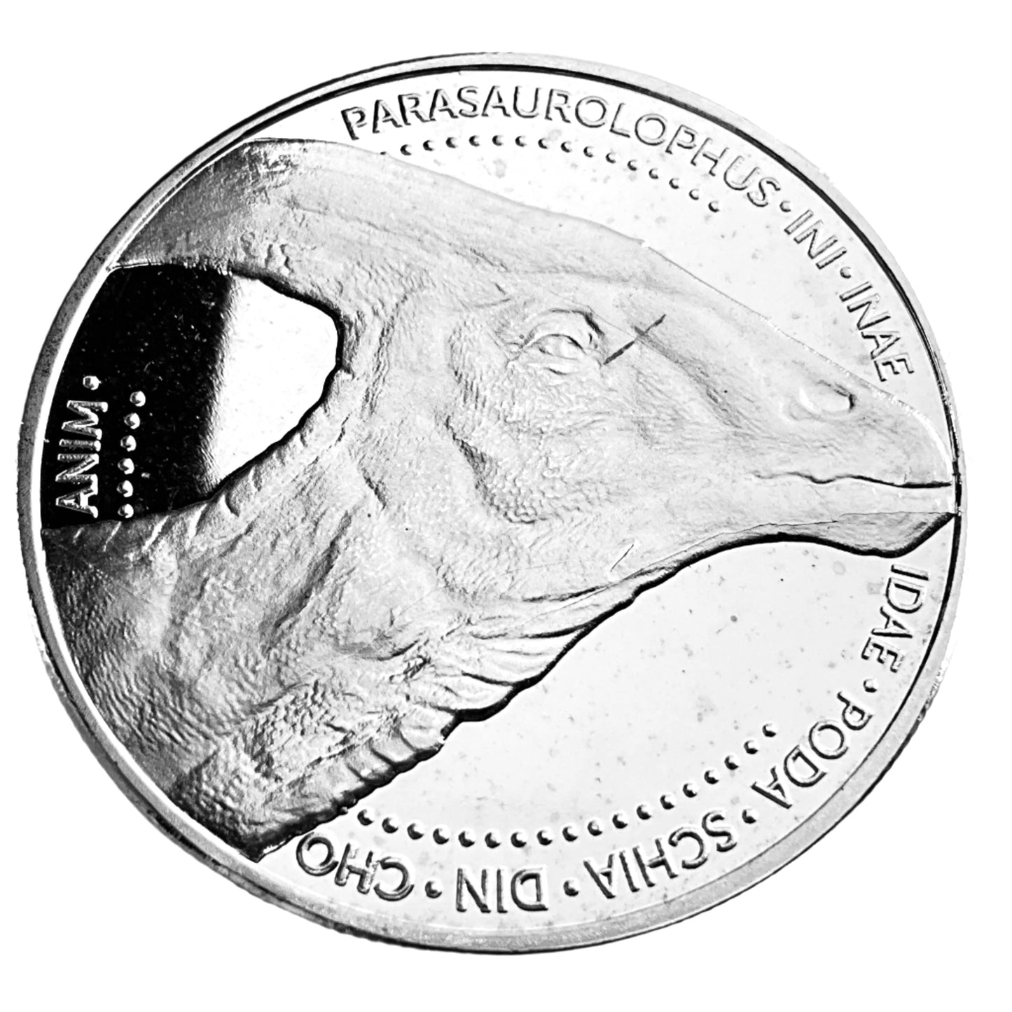 1 ozt Parasaurolophus 999 Silver Round