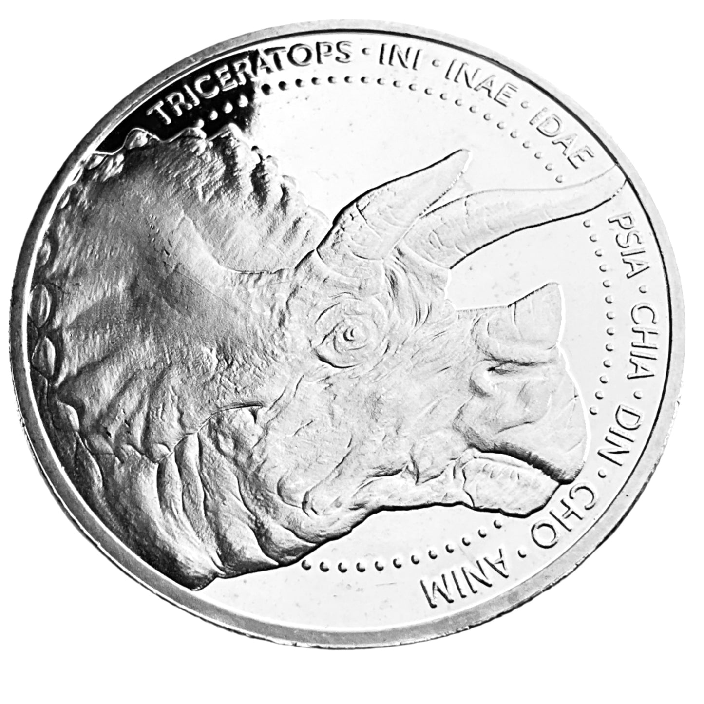 1 ozt Triceratops 999 Silver Round