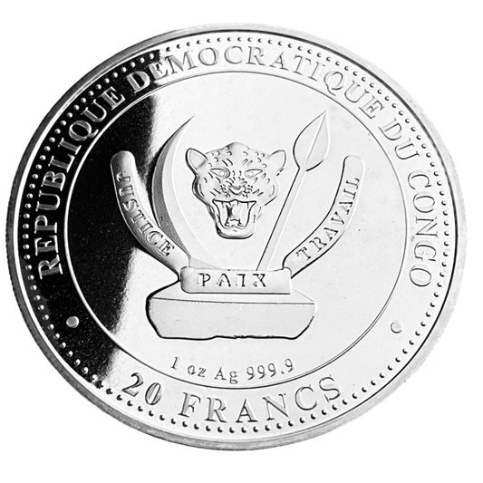 1 ozt Tyrannosaurus Rex 9999 Silver Coin