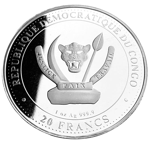 1 ozt Dunkleosteus 9999 Silver Coin