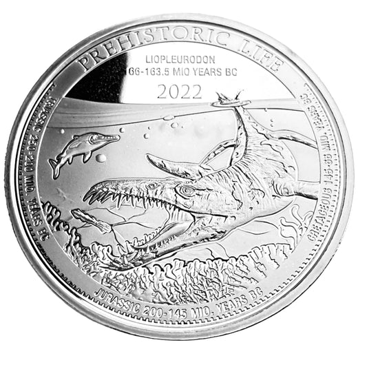 1 ozt Liopleurodon 9999 Silver Coin