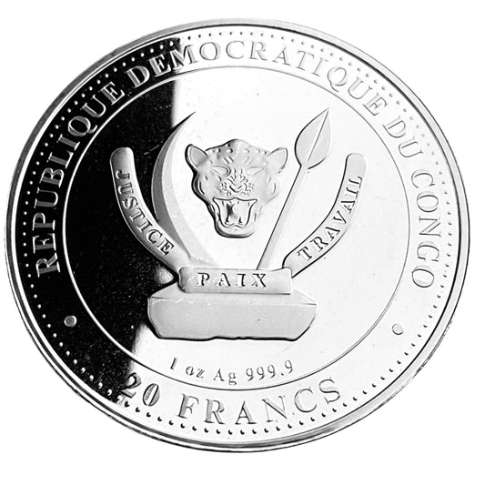 1 ozt Parasaurolophus 9999 Silver Coin