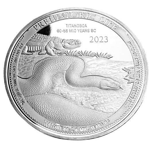 1 ozt Titanoboa 9999 Silver Coin