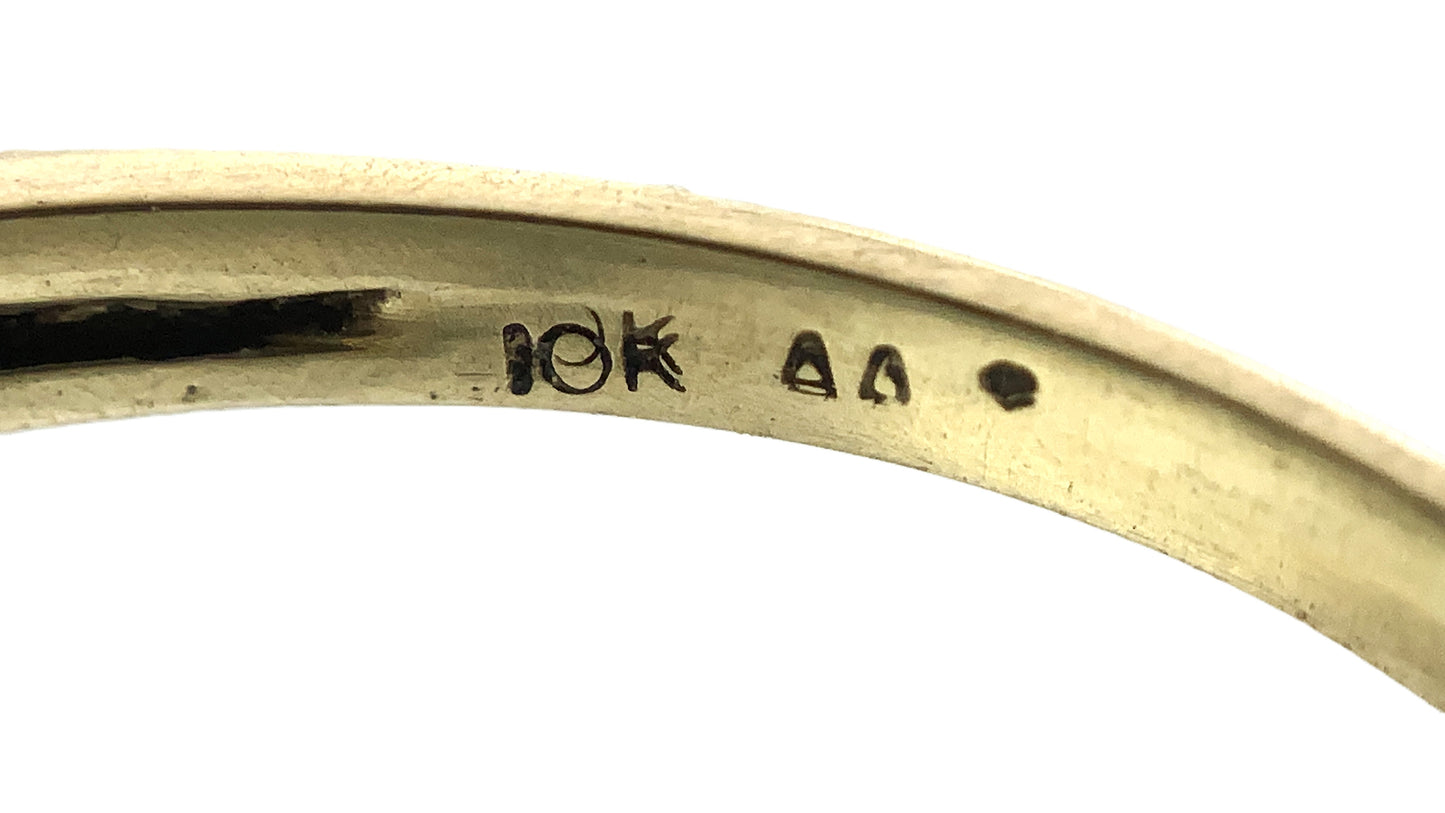 10K Yellow Gold Five Stone Diamond Band Cavendish .21 Total Carats Size 5.75 Ring AU409