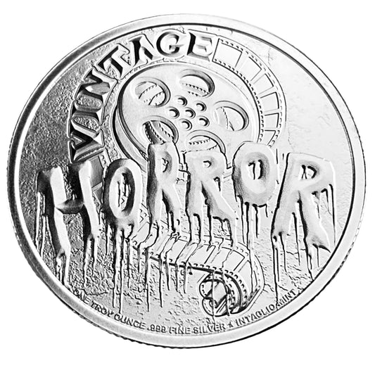 1 ozt Invisible Man Horror 999 Silver Round