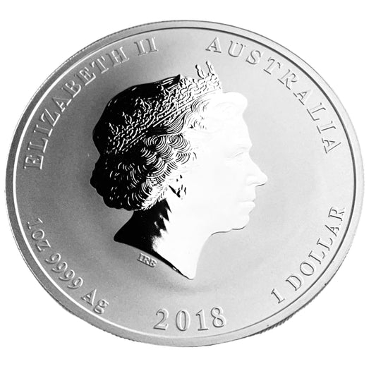 1 ozt Year of the Dog Australia 9999 $1 Coin