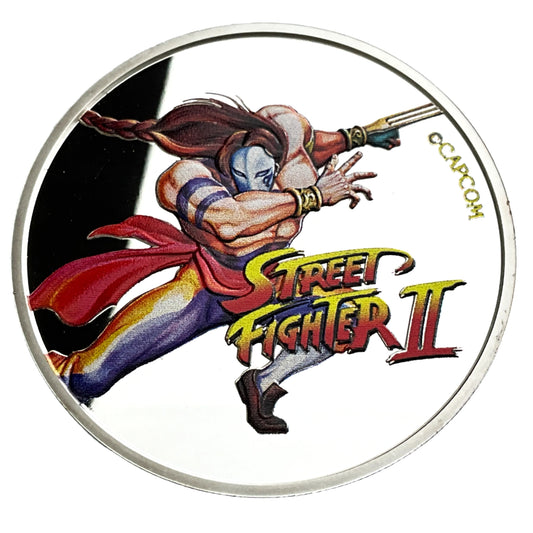 1 ozt Vega Street Fighter II 999 Silver Coin