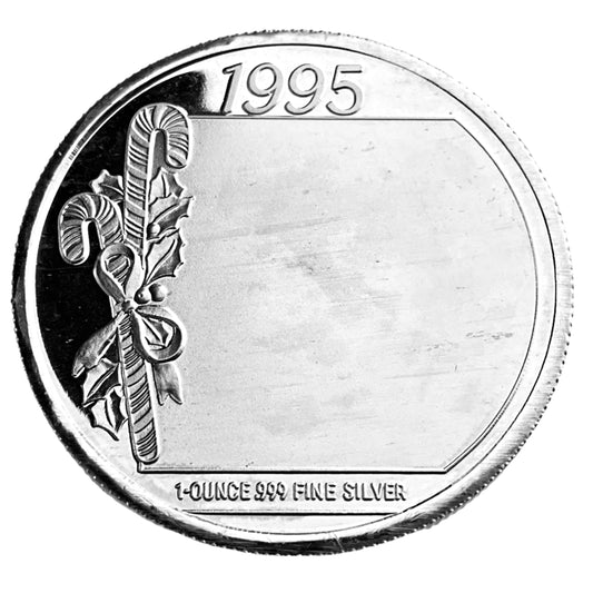 1 ozt Holiday Snowman on Sled 999 Round