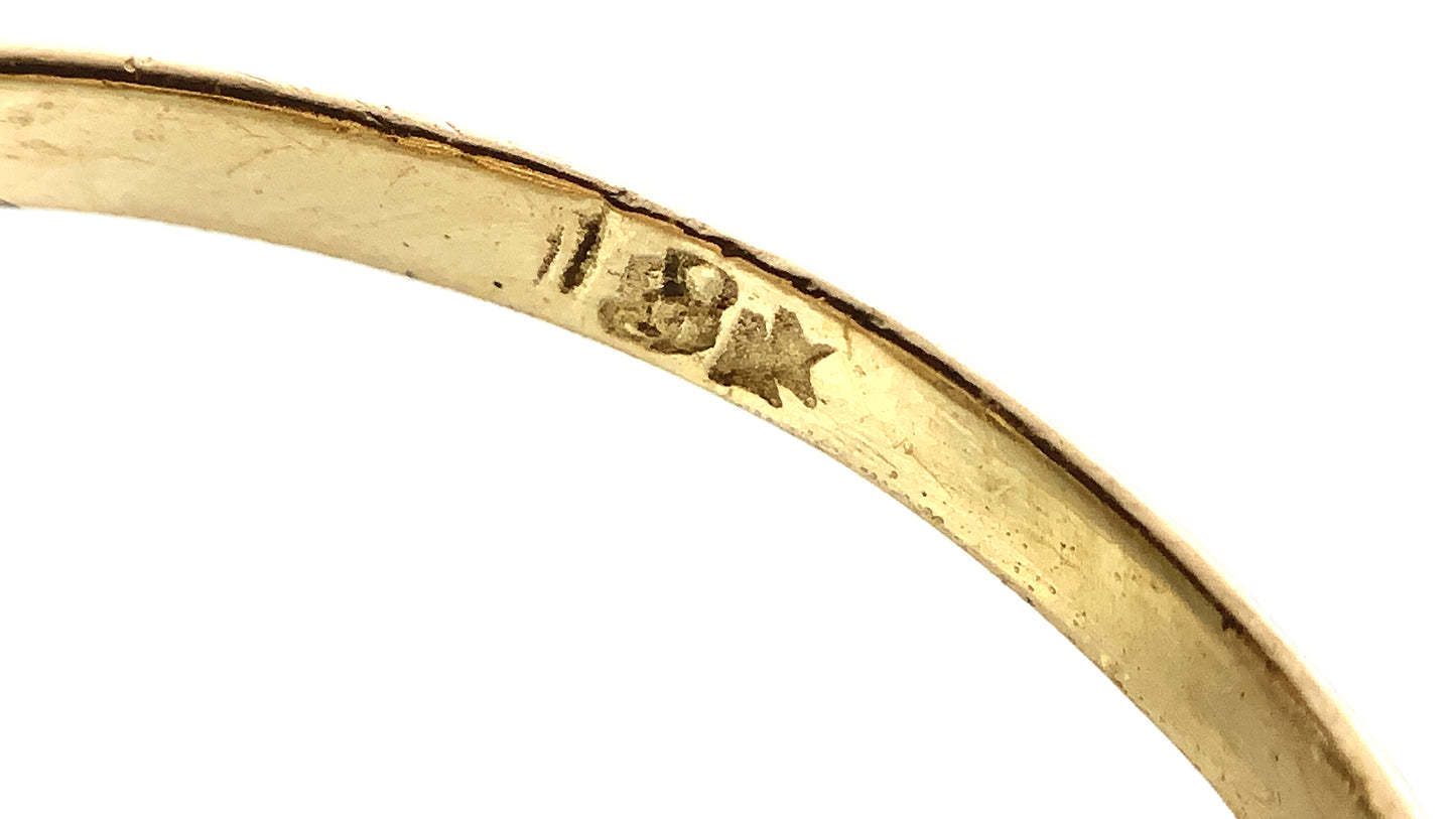 10K Yellow Gold Serpentine Snake Eternal Love Wisdom Good Luck Protection Band Size 5.5 Ring AU414