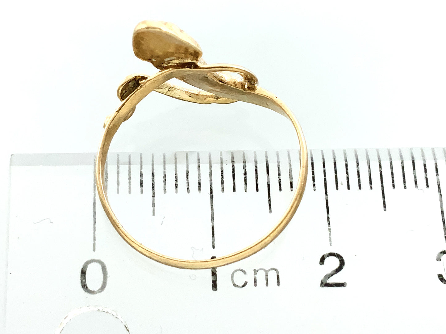 10K Yellow Gold Serpentine Snake Eternal Love Wisdom Good Luck Protection Band Size 5.5 Ring AU414