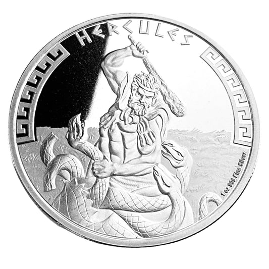 1 ozt Hercules vs Hydra 999 Silver Coin