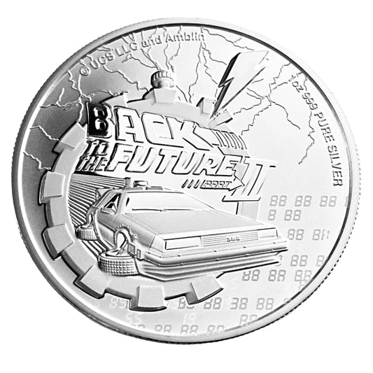 1 ozt Back to the Future II 999 Silver Coin