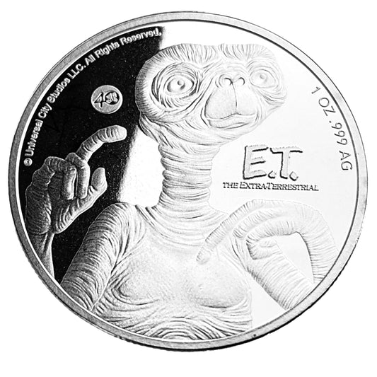 1 ozt E.T. the Extra-Terrestrial 999 Silver Coin
