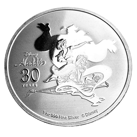 1 ozt Disney Aladdin Jasmine 999 Silver Coin