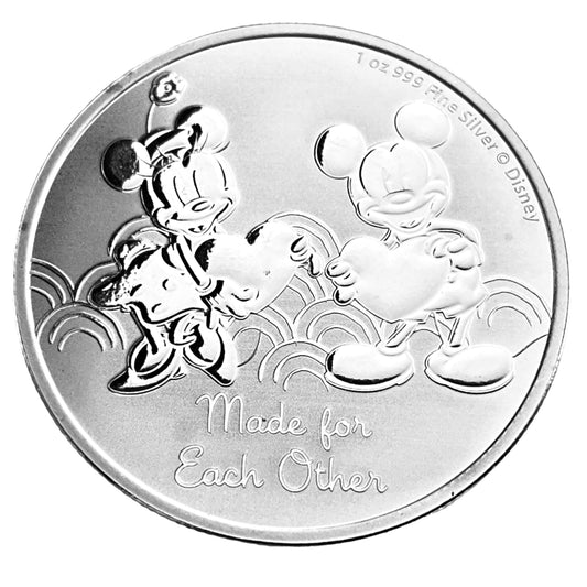 1 ozt Disney Mickey Minnie Mouse 999 Coin