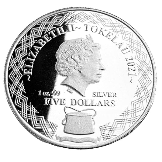1 ozt Tautu Porcupine Fish 999 Silver Coin