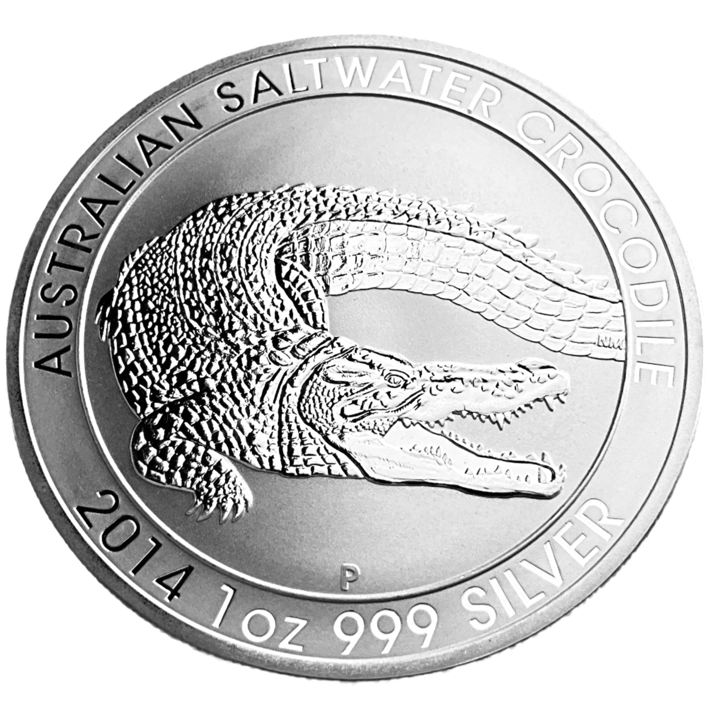 1 ozt Saltwater Crocodile 999 Silver $1 Coin