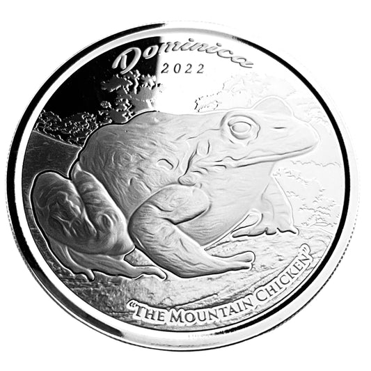 1 ozt Dominica Mountain Chicken 999 Coin