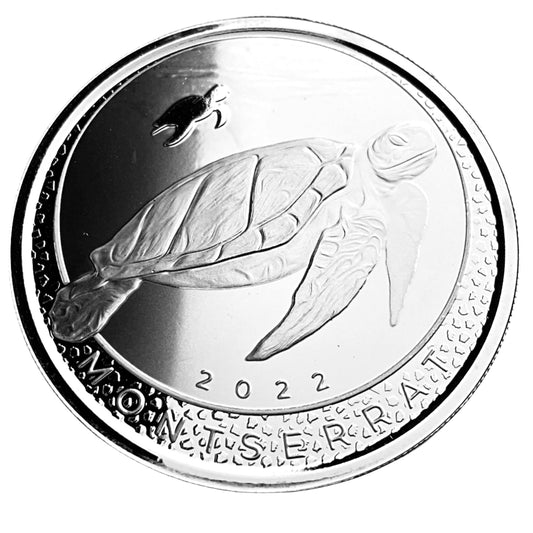 1 ozt Montserrat Sea Turtle 999 Coin