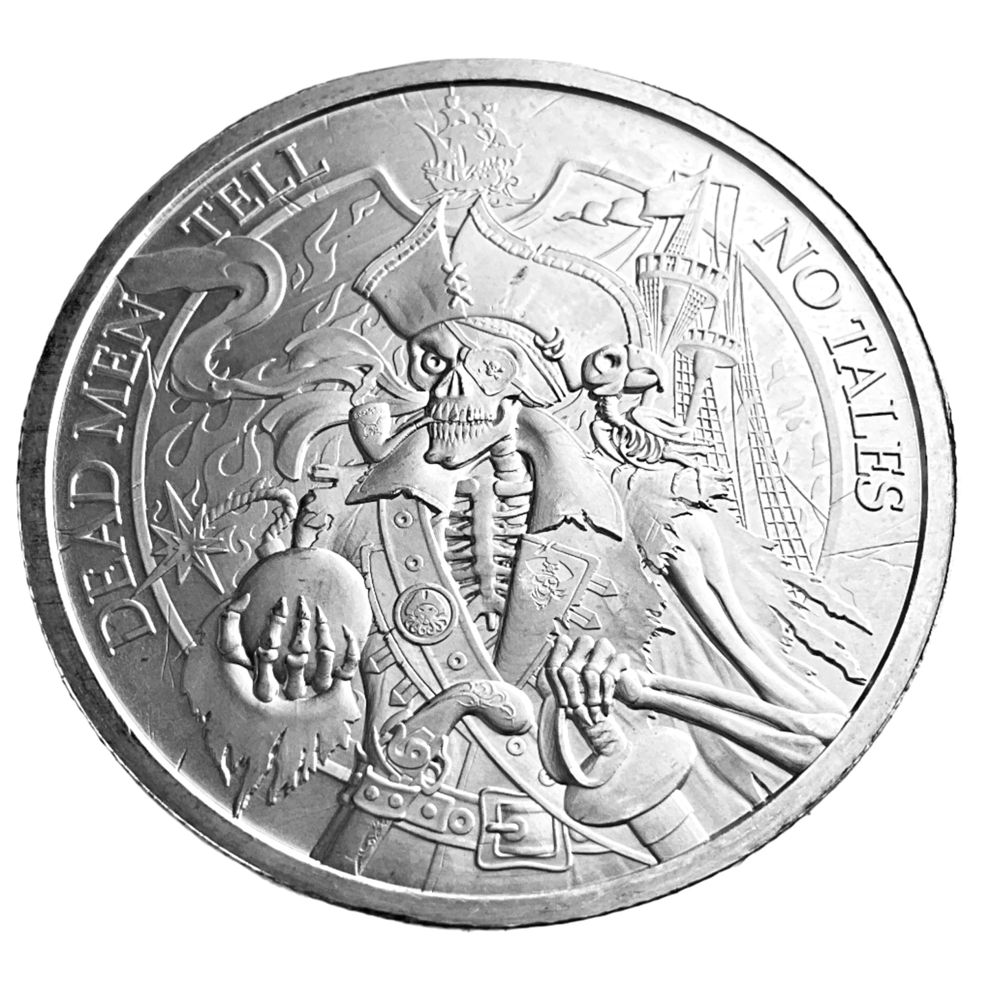 1 ozt Dead Men Tell No Tales 999 Silver