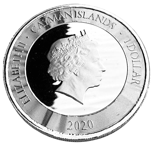 1 ozt Cayman Islands Marlin 999 Silver Coin